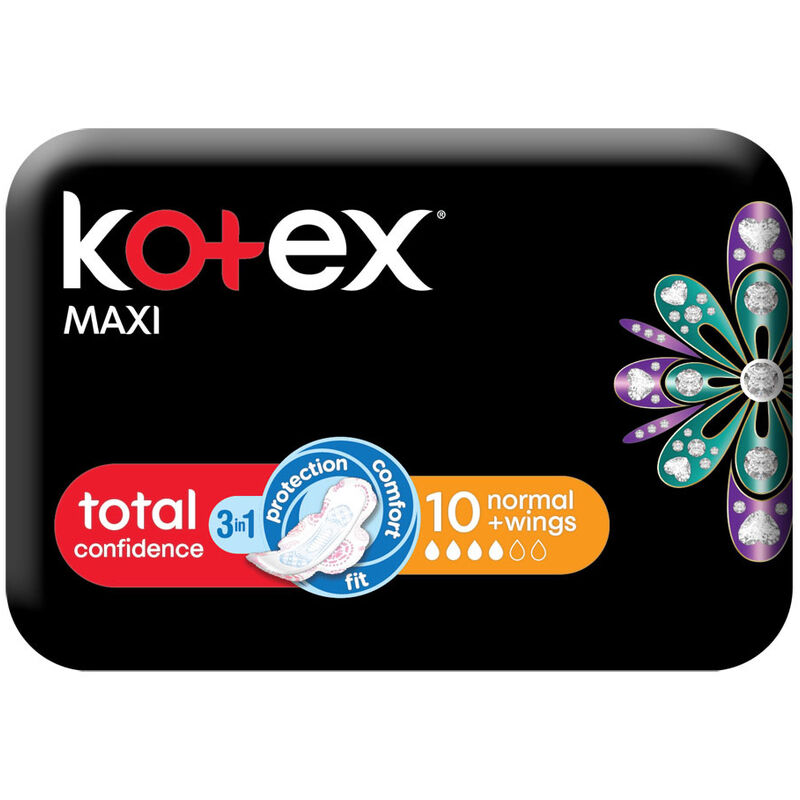 KOTEX MAXI NORMAL PLUS PADS WITH WINGS – 10S