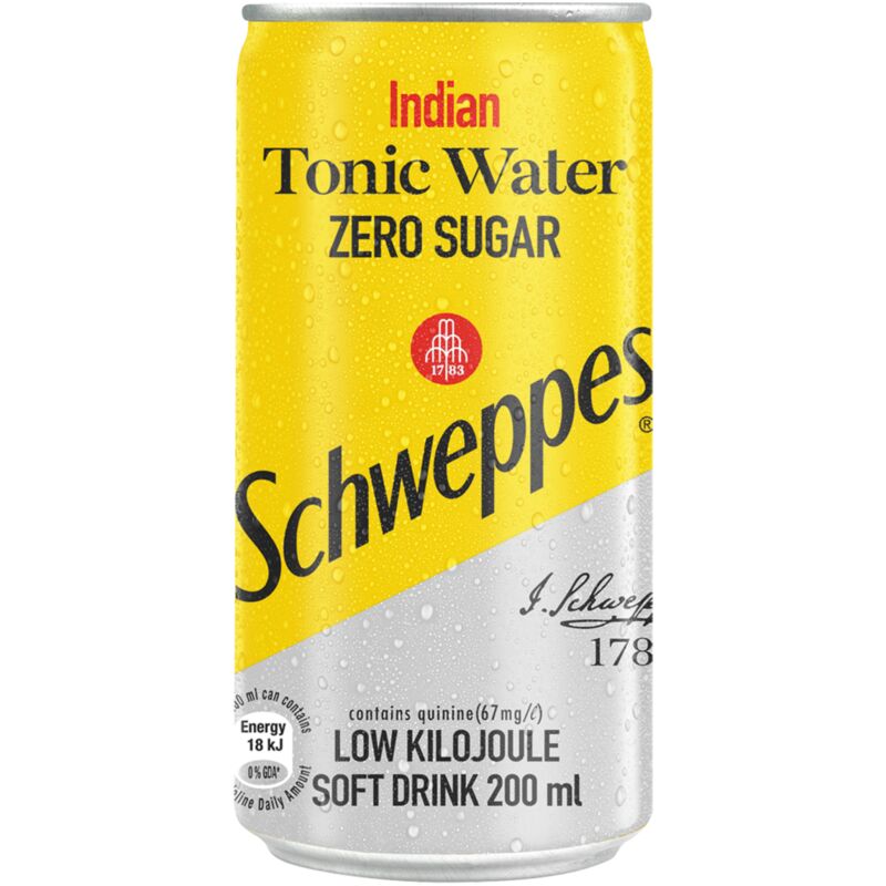SCHWEPPES SOFT DRINK INDIAN TONIC ZERO SUGAR – 200ML