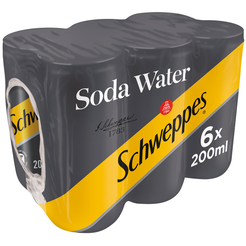 SCHWEPPES SODA WATER – 200ML X 6