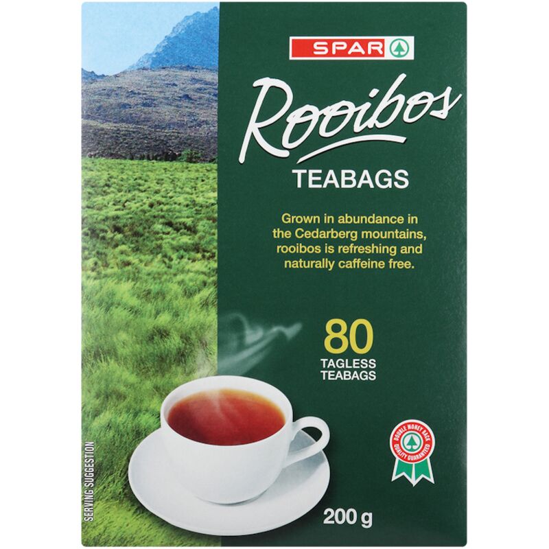 SPAR TEA BAGS ROOIBOS TAGLESS – 80S