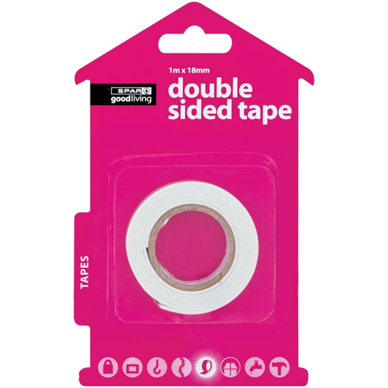 GOOD LIVING DOUBLE SIDED TAPE ROLL 1MTRX18MMX1.2MM – 1S