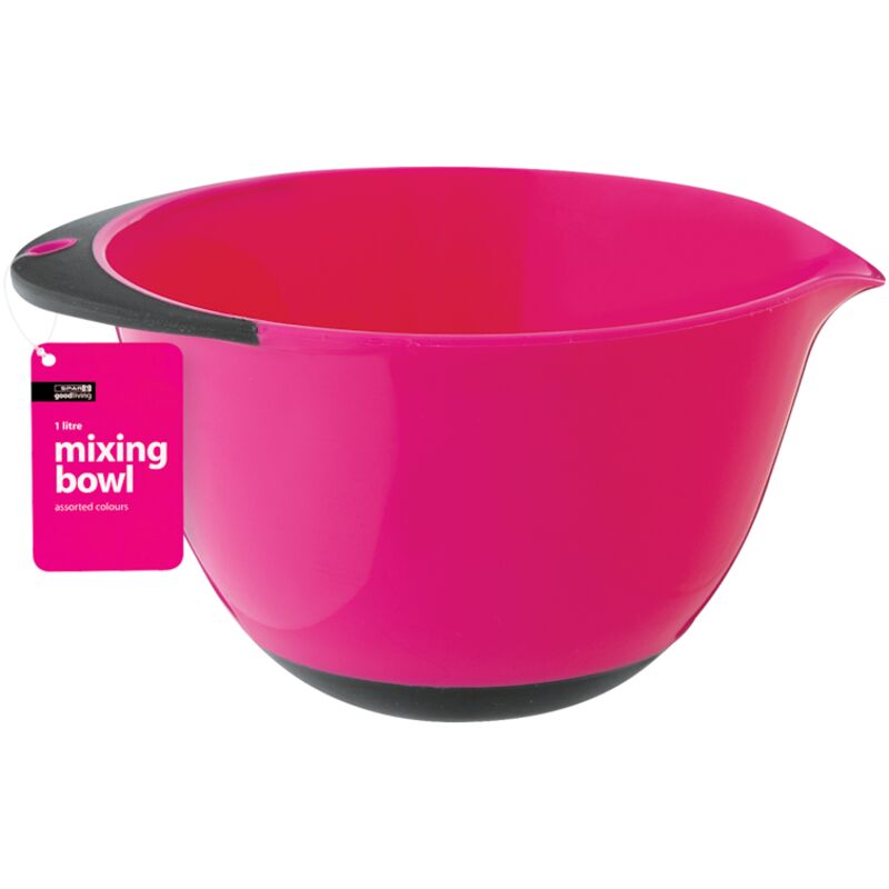 GOOD LIVING MIXING BOWL ASSORTED COLOURS 1LTR – 1S