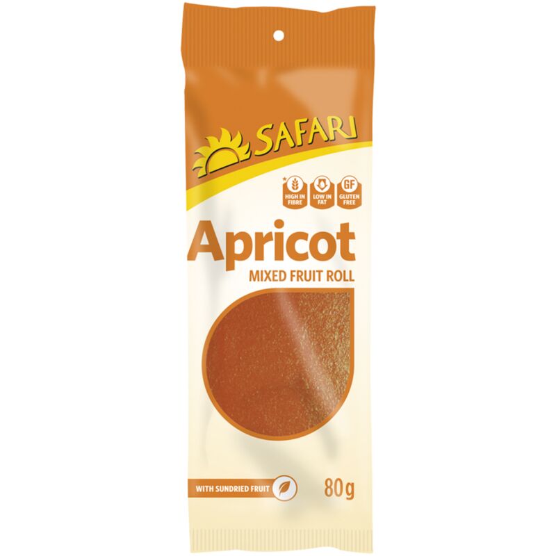 SAFARI FRUIT ROLL APRICOT – 80G