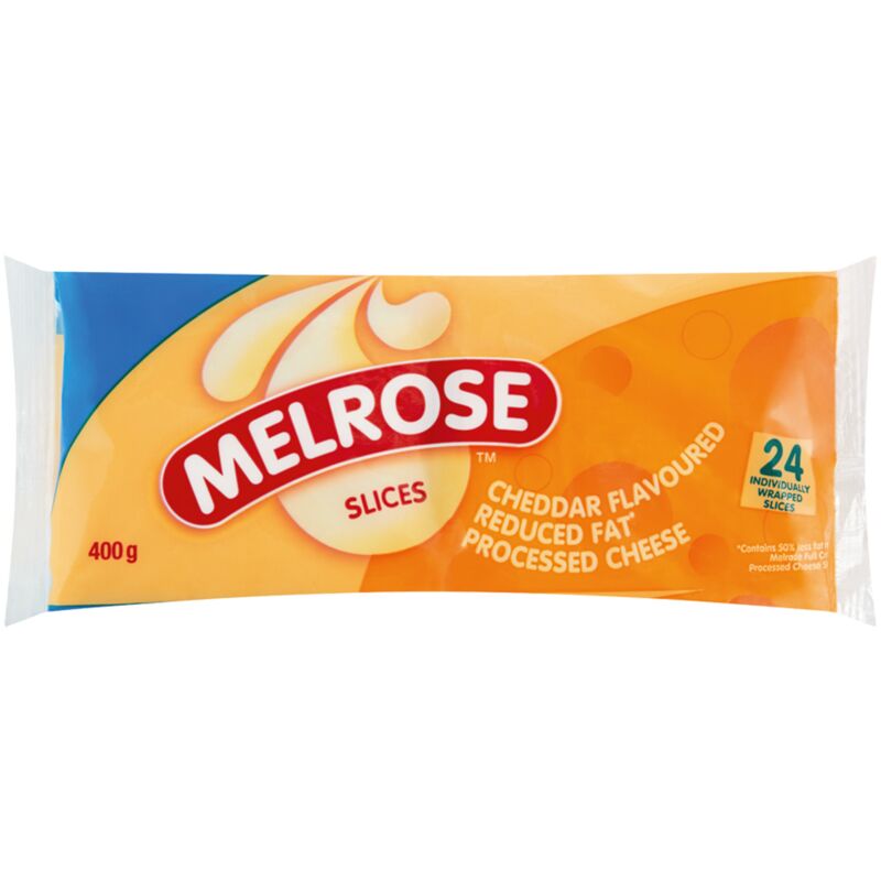 MELROSE CHEESE PROCESSED CHEDDAR SLICES – 400G