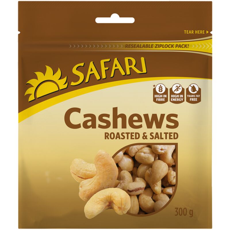 SAFARI CASHEWS SALTED – 300G
