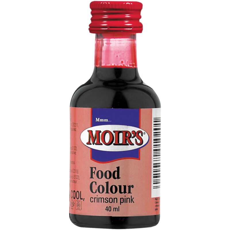 MOIRS FOOD COLOURANT PINK – 40ML