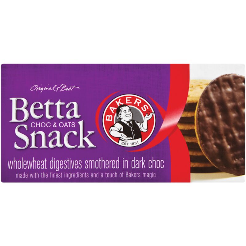 BAKERS BETA SNACK CHOCOLATE & OATS – 200G