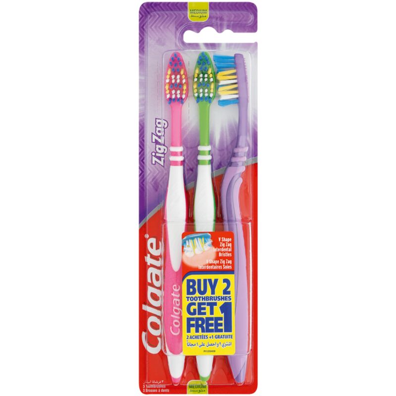 COLGATE TOOTHBRUSH ZIGZAG VALUE ADDED PACK – 3S