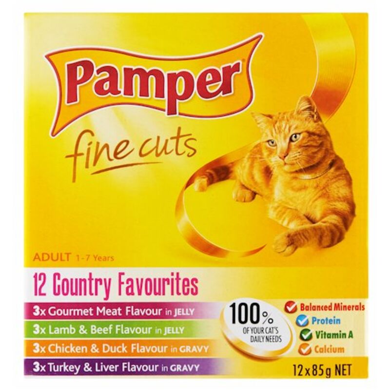 PAMPER FINE CUTS CTRY FVRTS MULTIPACKS 12S – 85G