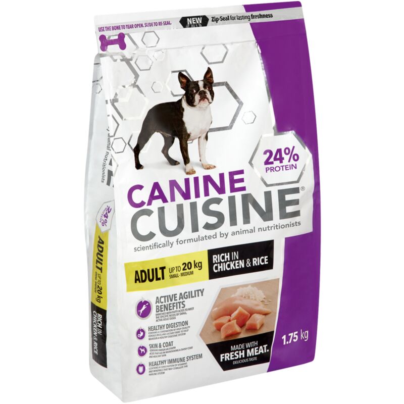 CANINE CUISINE ADULT SMALL BREED CHICKEN & RICE – 1.75KG