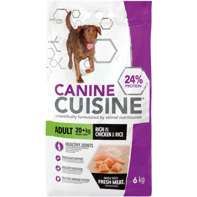 CANINE CUISINE ADULT LARGE CHICKEN AND RICE – 6KG