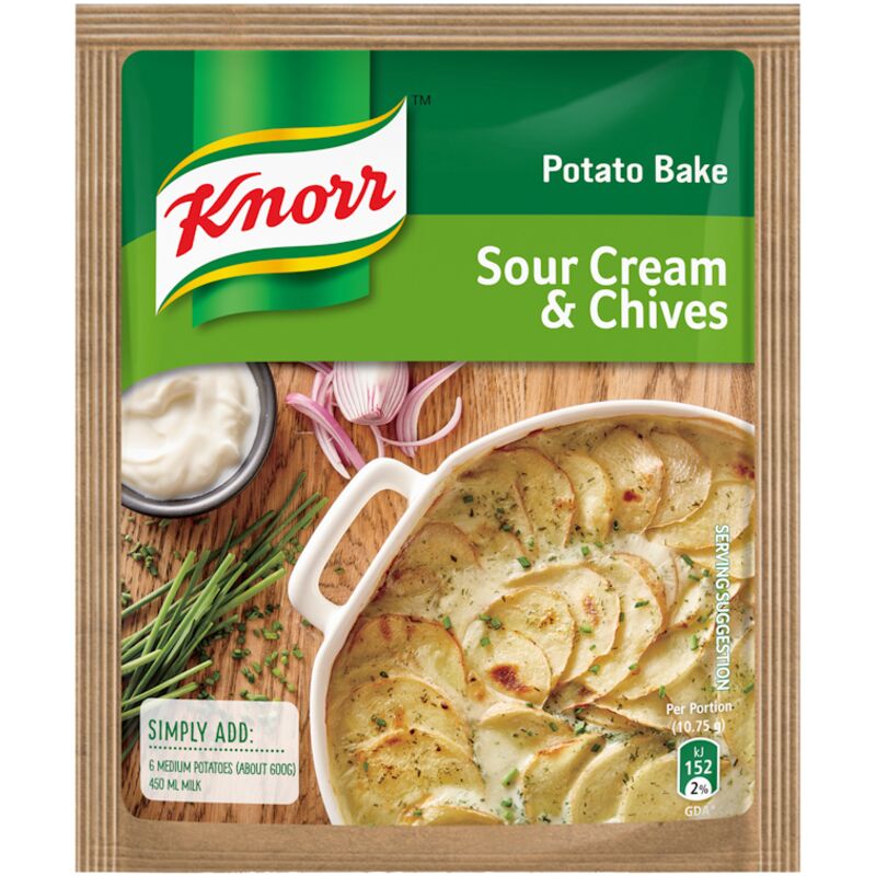 KNORR COOK-IN-SAUCE POTATO BAKE SOUR CREAM AND CHIVES – 43G