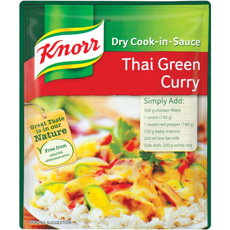 KNORR COOK-IN-SAUCE THAI GREEN CURRY – 47G