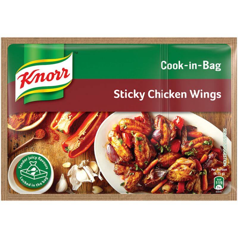 KNORR COOK IN BAG STICKY CHICKEN WINGS – 35G