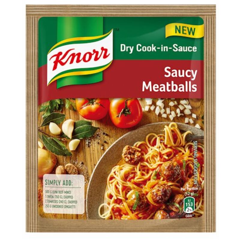 KNORR DRY COOK-IN-SAUCE SPICY MEAT BALLS – 48G