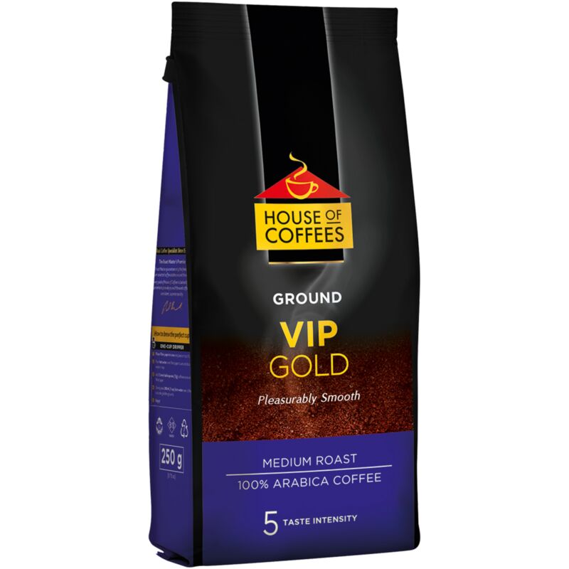 HOUSE OF COFFEES GROUND VIP GOLD – 250G