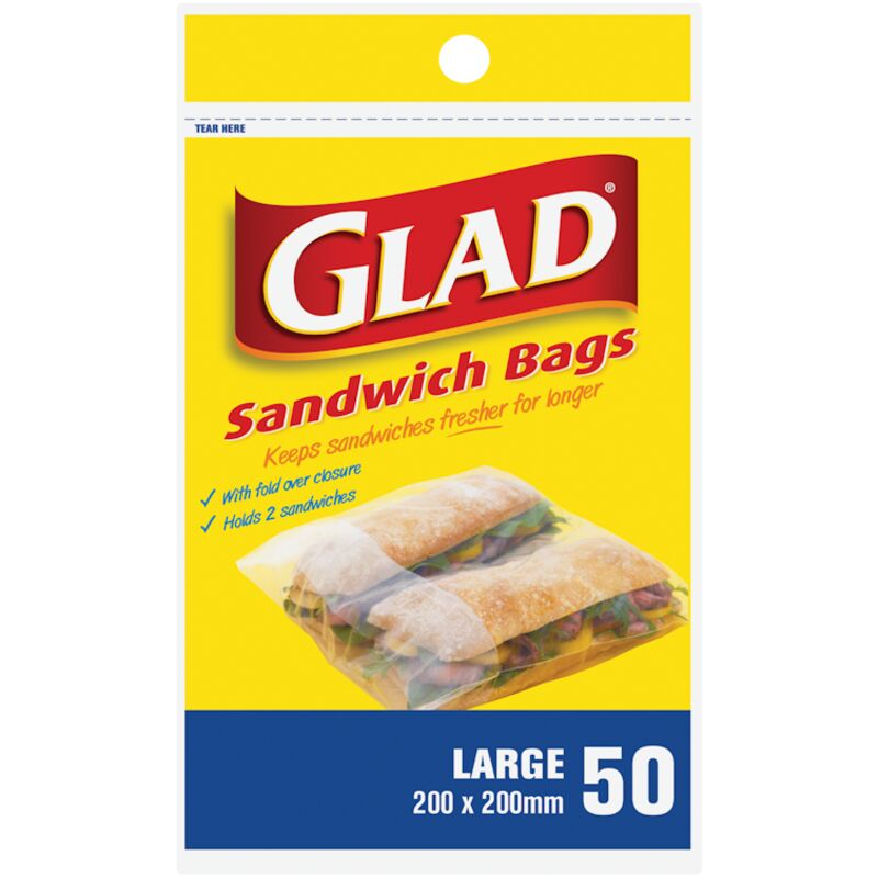 GLAD SANDWICH BAGS LARGE – 50S