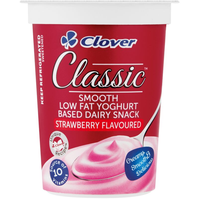 CLOVER CLASSIC YOGHURT SMOOTH LOW FAT STRAWBERRY – 175ML