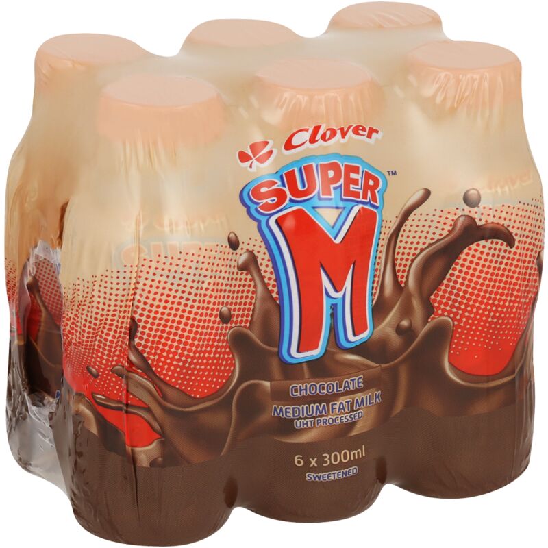 SUPER M CHOCOLATE FLAVOURED MILK – 300ML X 6