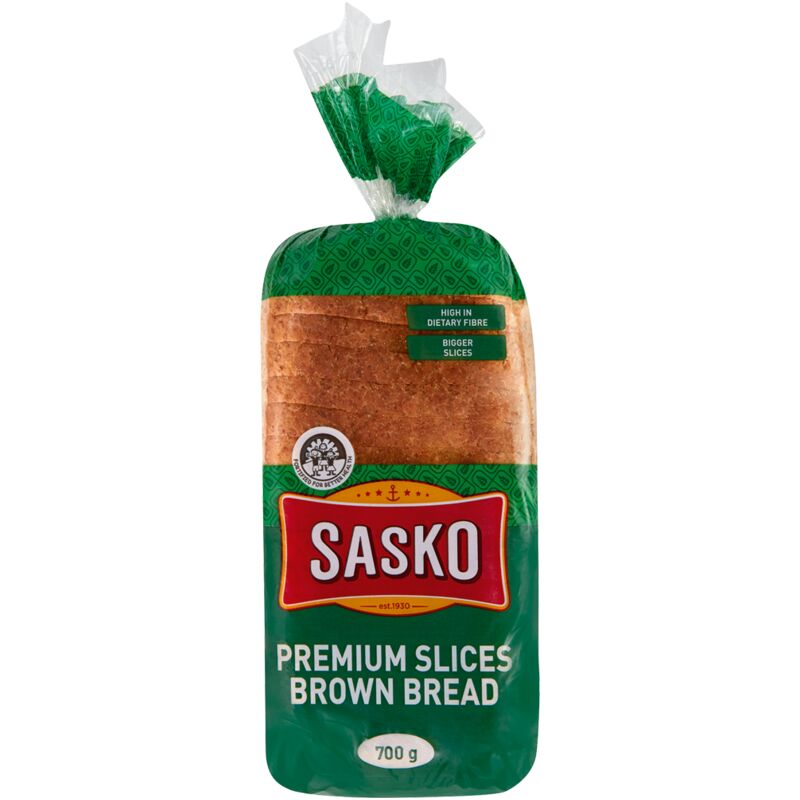 SASKO EVERYDAY PREMIUM BREAD BROWN SLICED – 700G