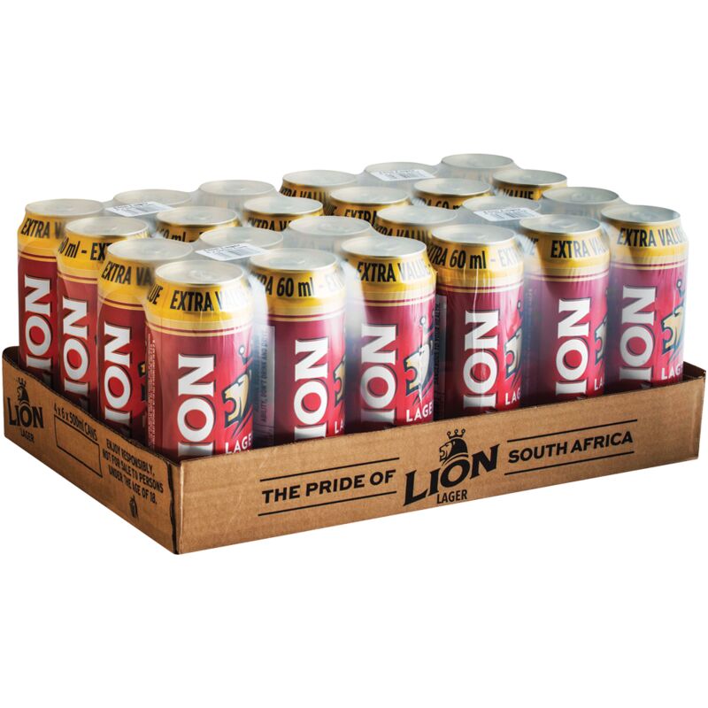 LION LAGER CAN – 500ML X 24