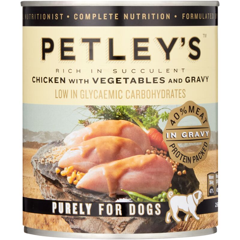 PETLEYS DOG CHICKEN WITH VEG – 775G