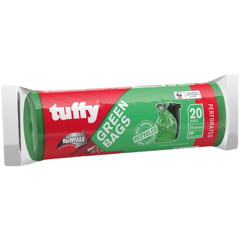 TUFFY REFUSE BAGS ON THE ROLL GREEN – 20S