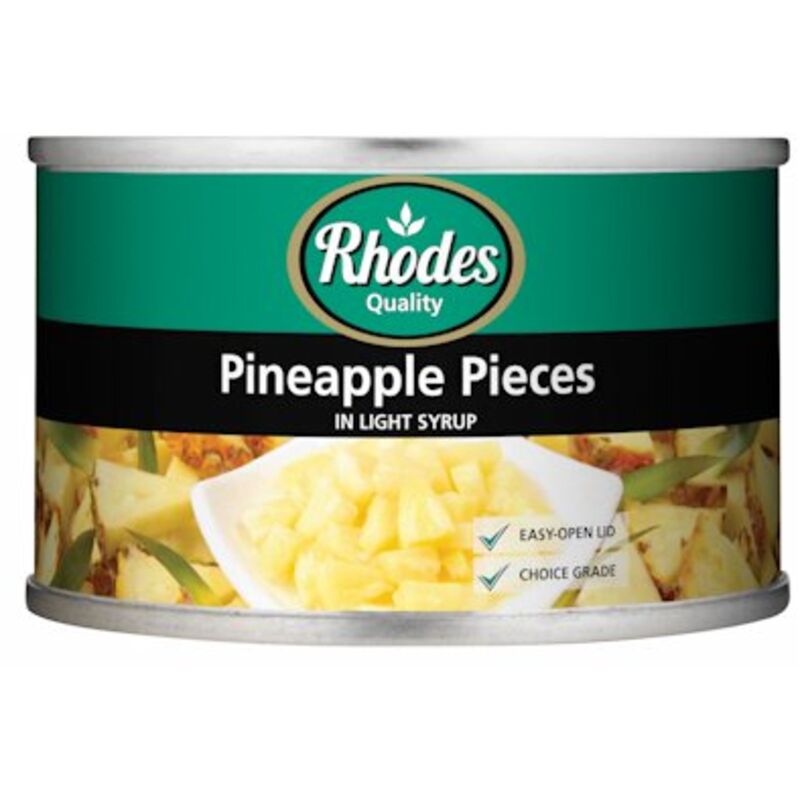 RHODES PINEAPPLE PIECES IN SYRUP – 227G