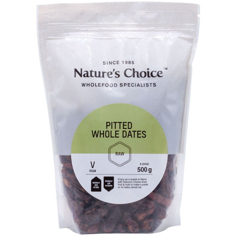 NATURES CHOICE WHOLE PITTED DATES IRANIAN – 500G