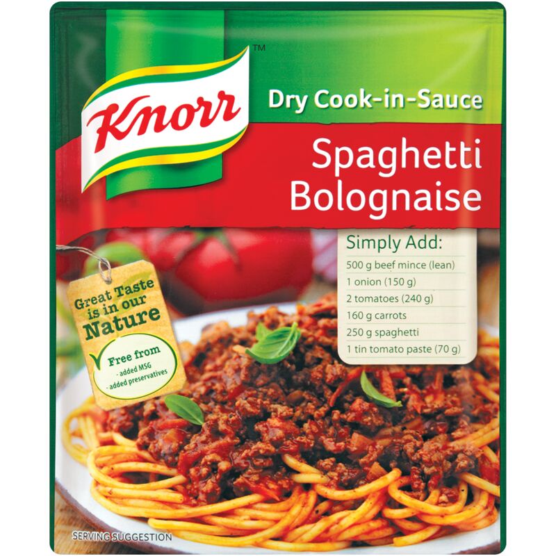 KNORR COOK-IN-SAUCE SPAGHETTI BOLOGNAISE – 48G