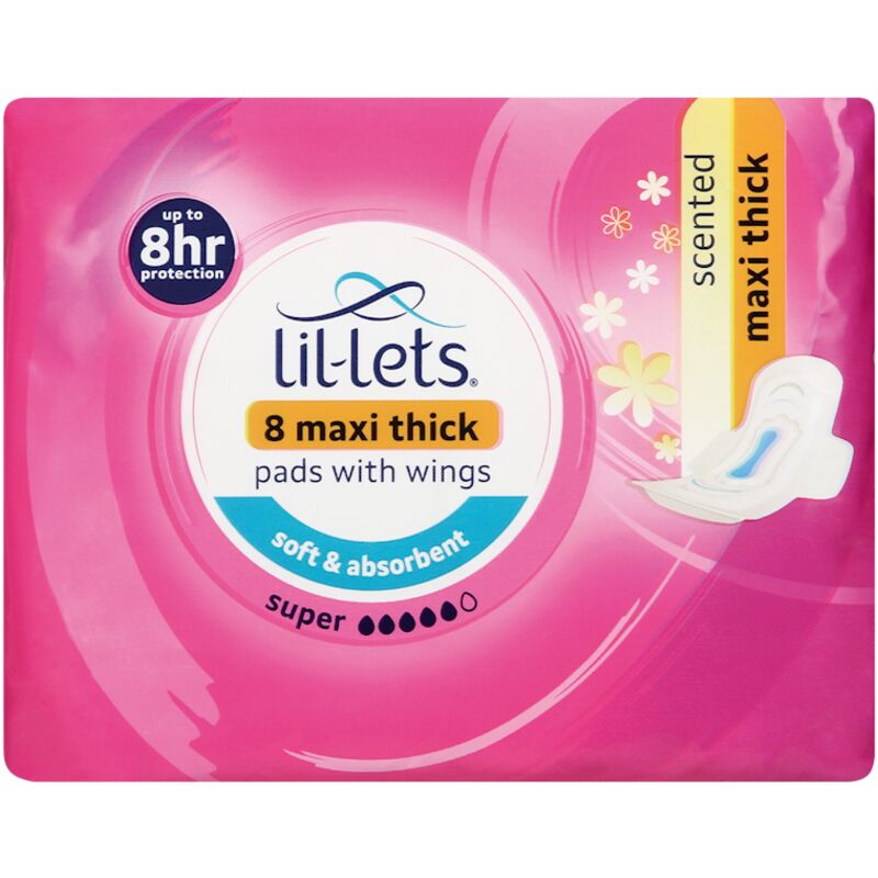 LIL-LETS MAXI SUPER SCENTED PADS WITH WINGS – 8S