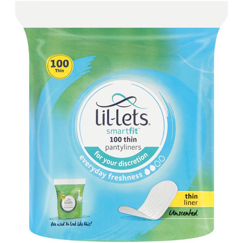 LIL-LETS UNSCENTED PANTY LINERS – 100S