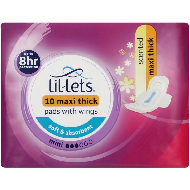 LIL-LETS MAXI MINI SCENTED PADS WITH WINGS – 10S