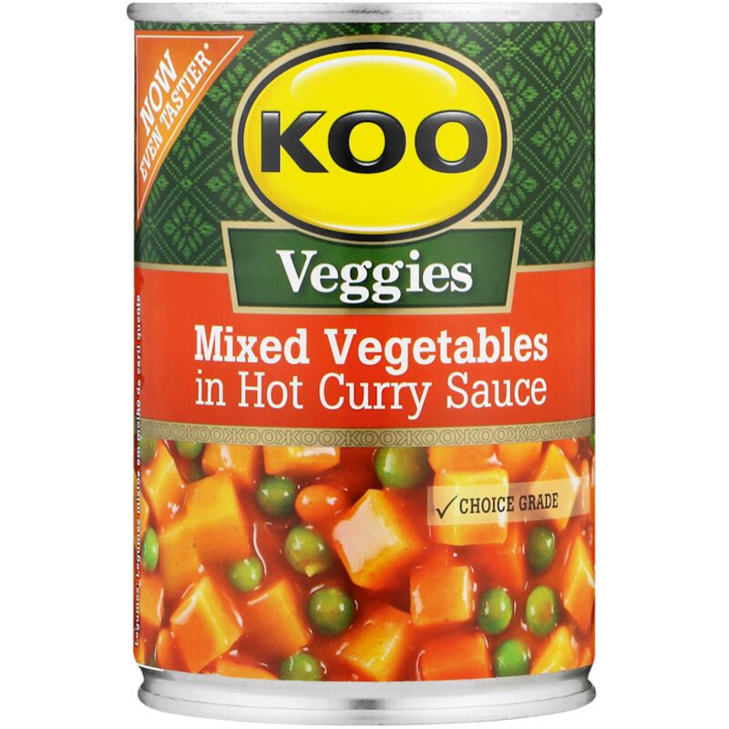 KOO VEGETABLE CURRY IN HOT SAUCE – 420G