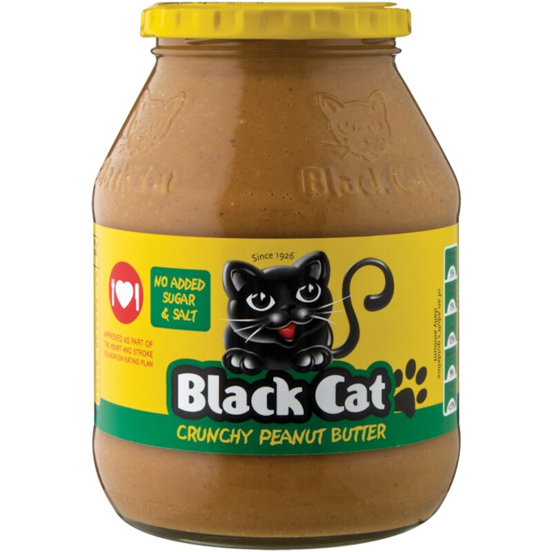 BLACK CAT PEANUT BUTTER CRUNCHY NO SUGAR – 800G