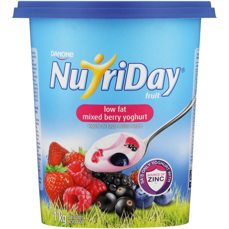 NUTRIDAY YOGHURT LOW FAT MIXED BERRIES FRUIT CUP – 1L