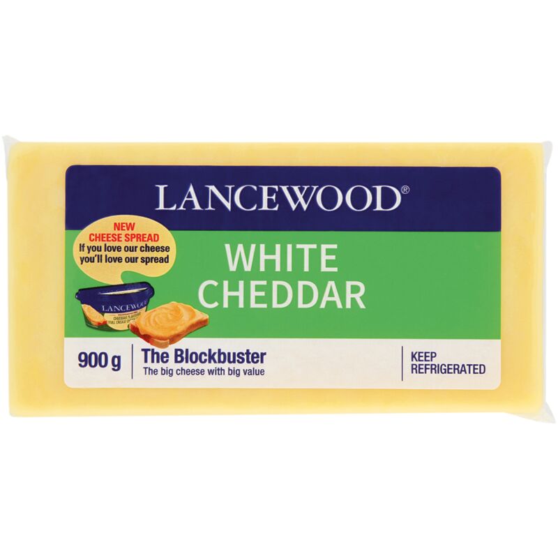 LANCEWOOD CHEESE WHITE CHEDDAR – 900G