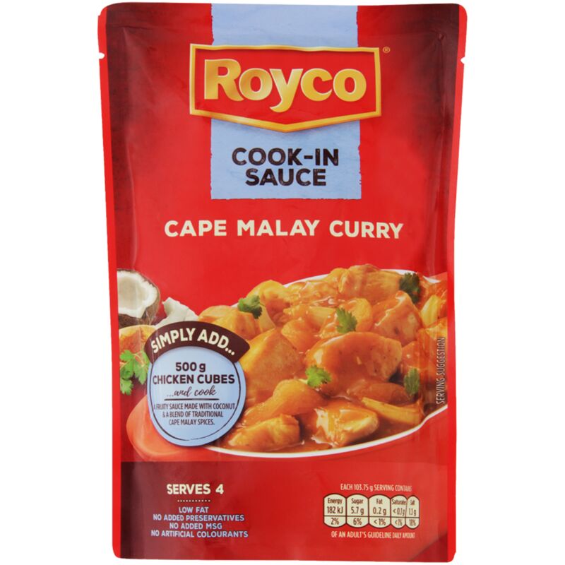 ROYCO COOK-IN-SAUCE CAPE MALAY CURRY – 415G
