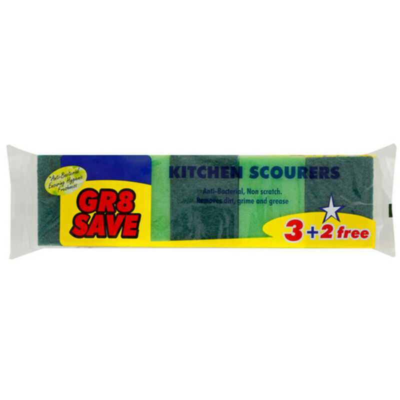 GR8 ANTI-BAC SPONGE GREEN 3+2 FREE – 1S