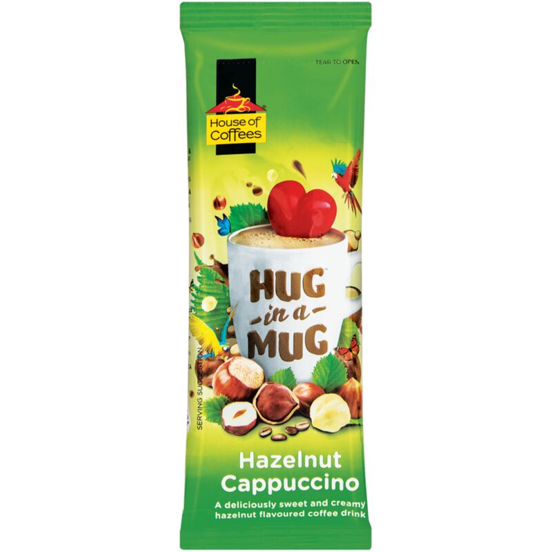 HOUSE OF COFFEES HUG IN A MUG HAZELNUT CAPPUCCINO – 10S