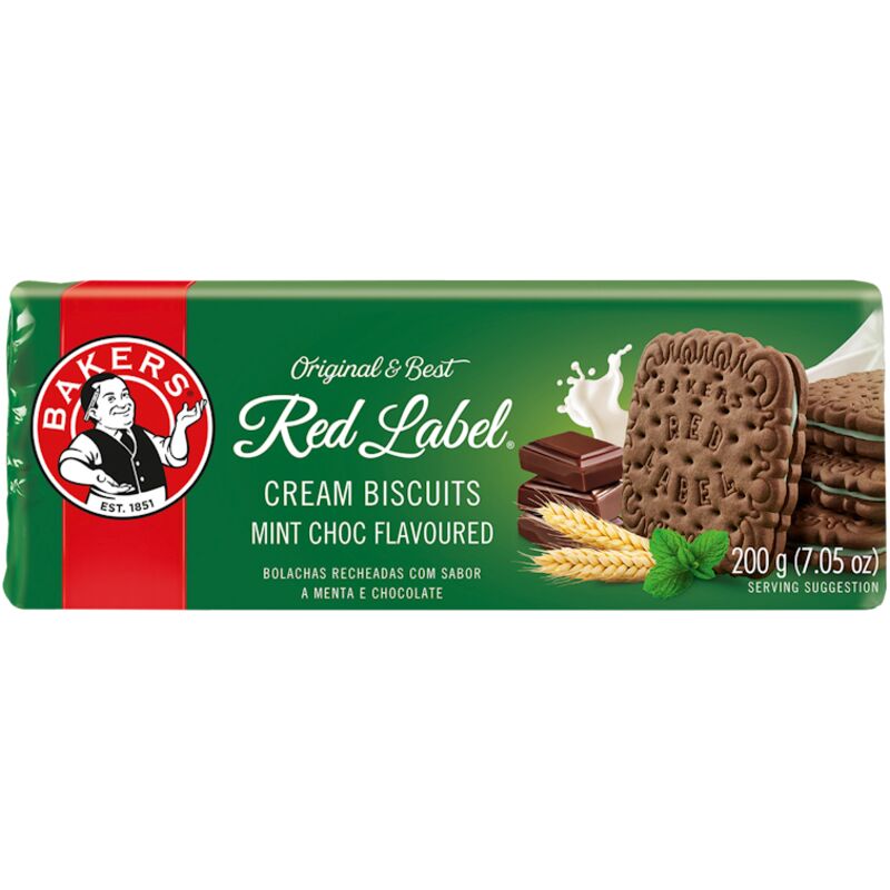 BAKERS BISCUIT RED LABEL MINT CREAM – 200G