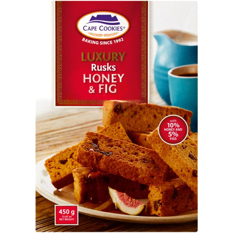 CAPE COOKIES RUSKS HONEY & FIG – 450G