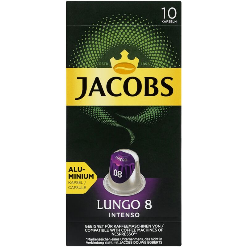 JACOBS COFF CAPS LUNGO 8 INTENSE – 10S