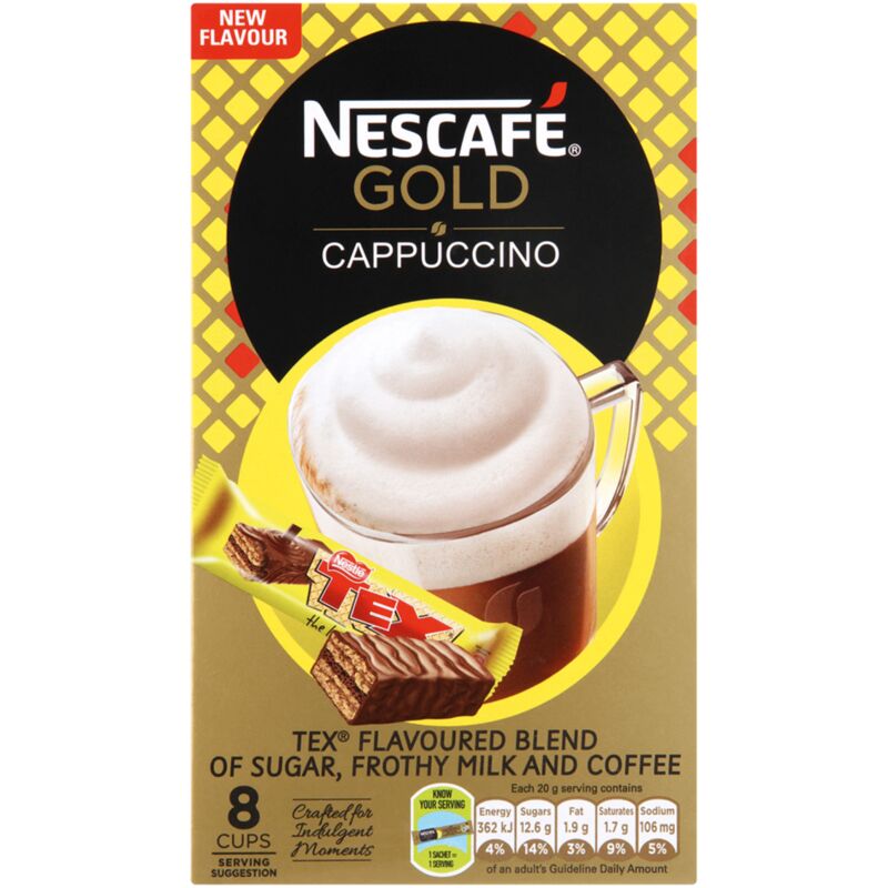 NESCAFE CAPPUCCINO INSTANT COFFEE TEX – 8S